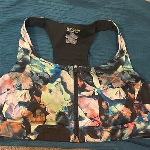 Tek Gear Women's XXL Floral Zip-Front Bra